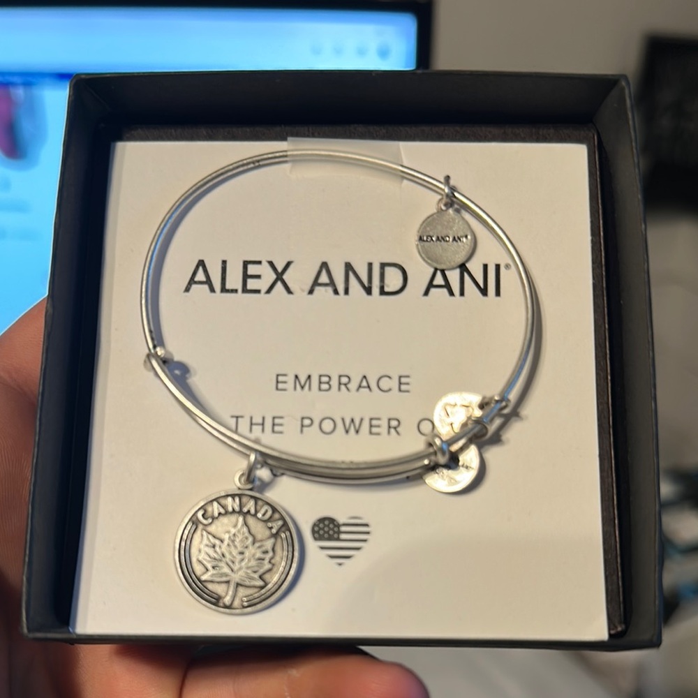 Alex and Ani Silver Expandable Charm Bracelet
